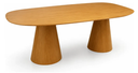 Ver imagem 3 de Mesa de Jantar Orgânica Essenza Duo Cone 120x80cm em MDF Freijó