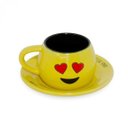 Ver imagem 1 de Xícara com Pires Diverticon Amor 150ml Mondoceram 6cmx12,5cmx12,5cm