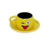 Xícara com Pires Diverticon Humor 150ml Mondoceram 6cmx12,5cmx12,5cm - 1