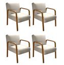 Ver imagem 1 de Kit 4 Poltronas Anita Cor:Linho Bege 140