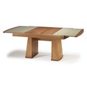 Ver imagem 3 de Mesa de Jantar Extensível Isabela 1,62/2,22m e 2,00/2,78m Mmj-nc Nc-amendoa/vidro Fendi 2,00m Abre 2