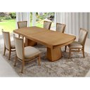 Ver imagem 4 de Mesa de Jantar Extensível Isabela 1,62/2,22m e 2,00/2,78m Mmj-nc Nc-amendoa/vidro Fendi 2,00m Abre 2