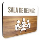 Ver imagem 1 de Placa de Sinalização | Sala de Reunião - Mdf 30x21cm