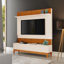 Ver imagem 1 de Painel Tv Sala Moderno para 75 Polegadas Ripado Antalya Mdf