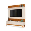 Ver imagem 2 de Painel Tv Sala Moderno para 75 Polegadas Ripado Antalya Mdf