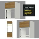 Ver imagem 7 de Cozinha Compacta Madesa Lívia 6 Portas 2 Gavetas (Sem Tampo e Pia) Branco/Rustic/Branco Cor:Branco/R