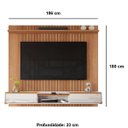 Ver imagem 3 de Rack Bancada com Painel para TV de até 70" Ases Jequitiba/Off White