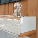 Ver imagem 4 de Rack Bancada com Painel para TV de até 70" Ases Jequitiba/Off White