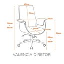 Ver imagem 3 de Kit com 8 Cadeiras Office Diretor com Revestimento em Couro e Base em Aço Cromado Valencia Caramelo