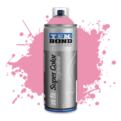 TINTA SPRAY STREET ART ROSA CRUSH 400ML/312G TEKBOND | MadeiraMadeira