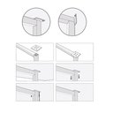 Ver imagem 2 de Suporte Fixação Teto/Parede Perfil Modular Link Champagne Claro 04 unidades Rometal Pacote