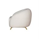 Ver imagem 6 de Poltrona Decorativa Versátil Orgânica Nuvem Bouclé - Zahav:off White