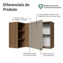 Ver imagem 3 de Armário Aéreo de Canto para Linha 60 Cm de Profundidade Rustic/crema Vik Madesa