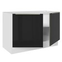Ver imagem 7 de Balcão Gabinete de Pia Madesa Lux 120 cm 2 Portas (Sem Tampo) Branco/Preto