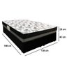 Cama Box Baú Casal Sintético Bipartido + Colchão Ortobom Iso Dupla Face 138x188x60 Preto - 6