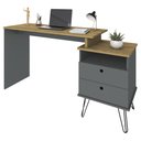 Ver imagem 1 de Mesa Escrivaninha Estilo Industrial Flex Lux A06 Olmo/grafito - Mpozenato