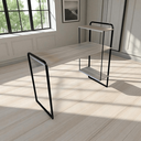 Ver imagem 1 de Mesa Estante Home Office 2 Prateleiras Realme 110cm Amantea/preto