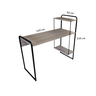 Mesa Estante Home Office 2 Prateleiras Realme 110cm Amantea/preto - 3