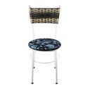 Ver imagem 3 de 2 Cadeiras Brancas para Cozinha Viena Cappuccino Premium:Floral Preto