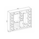 Ver imagem 4 de Guarda Roupa Casal 4 Portas (2 de Correr e 2 de Giro C/ Espelho) e 4 Gavetas Laredo Flex Nogueira/