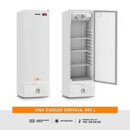 Visa Cooler Cervejeiro Porta Sólida -5,5 a 4 ºc 400l Vcce400psb Branca 220v - Refrimate - 3