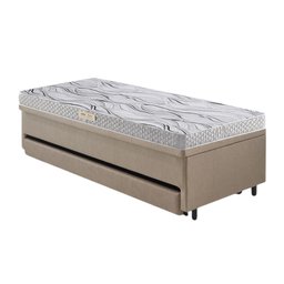 Bicama Box Baú 88x188 corino Linho  com Colchão de Espuma Ecoline D20 Ecoflex - 10