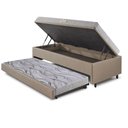 Ver imagem 4 de Bicama Box Baú 88x188 corino Linho  com Colchão de Espuma Ecoline D20 Ecoflex