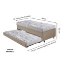 Ver imagem 2 de Bicama Box Baú 88x188 corino Linho  com Colchão de Espuma Ecoline D20 Ecoflex