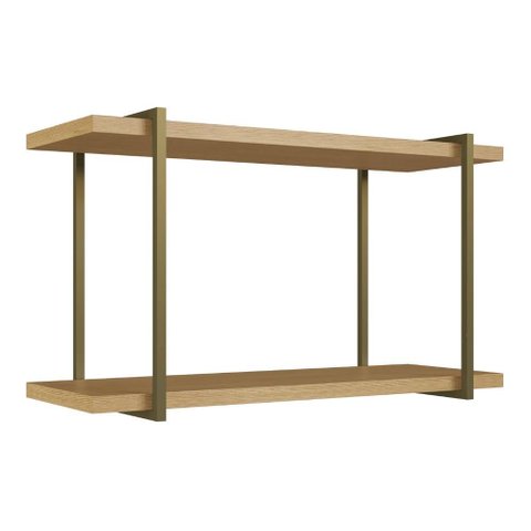 Nicho Aereo Aberto 80 Cm com Metal para Quarto 100% Mdf Cor:savana