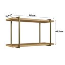 Ver imagem 2 de Nicho Aereo Aberto 80 Cm com Metal para Quarto 100% Mdf Cor:savana
