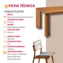Ver imagem 6 de Sala de Jantar Mesa Nala 220cm Tampo Laminado Canto Moeda com 8 Cadeiras Eva Premium