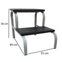 Ver imagem 2 de Escada Escadinha para Obeso 2 Degraus Maca e Depilação Estética Cor Cinza Medcombo Obeso Cinza