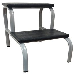 Escada Escadinha para Obeso 2 Degraus Maca e Depilação Estética Cor Cinza Medcombo Obeso Cinza - 1