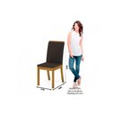 Ver imagem 4 de Conjunto: Mesa Sala Jantar Orus Tampo Madeirado C/ Vidro 120x80cm e 4 Cadeiras Isa Nature/linho -