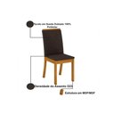 Ver imagem 7 de Conjunto: Mesa Sala Jantar Orus Tampo Madeirado C/ Vidro 120x80cm e 4 Cadeiras Isa Nature/linho -