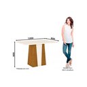 Ver imagem 5 de Conjunto: Mesa Sala Jantar Orus Tampo Madeirado C/ Vidro 120x80cm e 4 Cadeiras Isa Nature/linho -