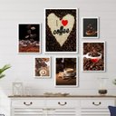 Ver imagem 1 de Composição 6 Quadros Rústicos Café- Love Coffee:madeira Branca