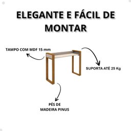 Aparador para Sala Buffet Mdf Pés Madeira Maciça Cantinho do Café Recepção - 2