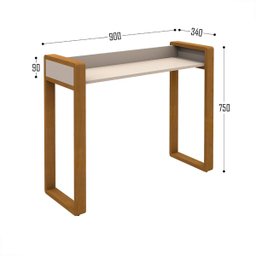 Aparador para Sala Buffet Mdf Pés Madeira Maciça Cantinho do Café Recepção - 3
