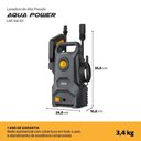 Ver imagem 2 de Lavadora de Alta Pressão Aqua Power Lap-04-Gy 1400W 1450 Psi Preto Mondial 220V