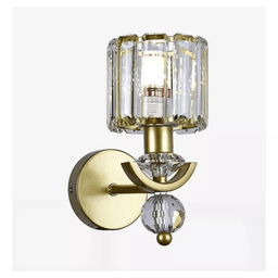 Arandela Dourada com Cristais 23cm 1e14 - 1