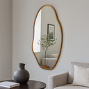 Ver imagem 1 de Espelho Orgânico Grande com Moldura Metal Decorativo 90x60cm Luxo