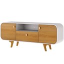 Ver imagem 7 de Rack para Sala de Estar TV 55 pol Orgânico 156cm 2 Portas 1 Gaveta Picasso B02 Off White Naturalle