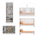 Ver imagem 5 de Quarto de Bebê Completo com Berço Americano 3 em 1 Teddy Multimóveis Mp4656 Branco