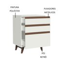 Ver imagem 4 de Balcão Armário de Cozinha 60 cm 3 Gavetas Branco Reims Madesa