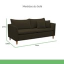 Ver imagem 3 de Sofá 2 Lugares Namoradeira 144cm Veludo Kassia