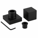 Ver imagem 5 de Kit Acabamento para Registro Base Deca Quadrado de 1/2 ou 3/4 com 2 Unidades Preto Fosco