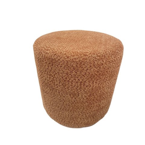 Puff Redondo Decorativo Premium Madeira Maciça Resistente Sala Luxo Talento Móveis