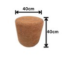Ver imagem 3 de Puff Redondo Decorativo Premium Madeira Maciça Resistente Sala Luxo Talento Móveis