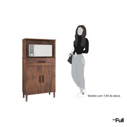 Balcão Armário Organizador Microondas e Forno Duplo Café - 5